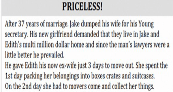 after 37 years of marriage husband dumps his wife for his secretary what she does when he demands the family home is priceless hangover cure - After 37 Years Of Marriage, Husband Dumps His Wife For His Secretary. What She Does When He Demands The Family Home Is Priceless! – Hangover Cure
