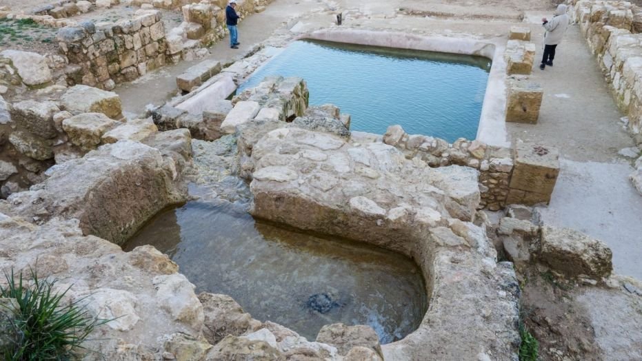 The site of Ein Hanniya after Israel Antiquities Authority Conservation Administration work. (Photo: Assaf Peretz, Israel Antiquities Authority)